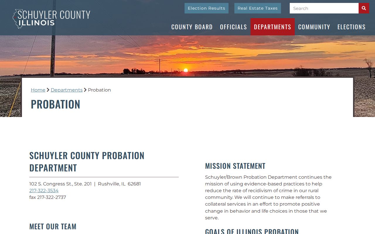 Schuyler County probation office post-release supervision contacts